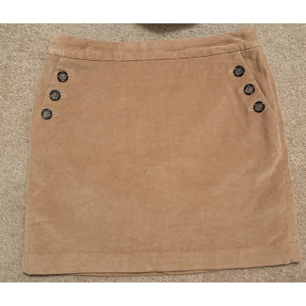 VTG Y2k Banana Republic Lined Mini Skirt Women 8 Khaki Corduroy
